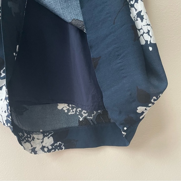 Samsoe & Samsoe Marice Blue Long Sleeve Floral Print Chiffon Dress Size S - Picture 5 of 8